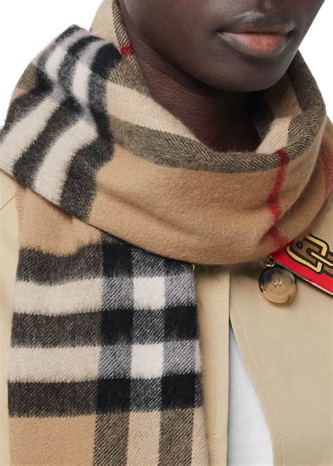 burberry giant check metallic cashmere scarf|burberry cashmere scarf.